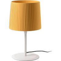 Faro SAMBA - Lampada da tavolo rotonda conica gialla, attacco E27