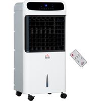 Climatiseur 4 en 1 télécommande 3 modes 3 vitesses temporisateur écran tactile 38x35x81 cm blanc
