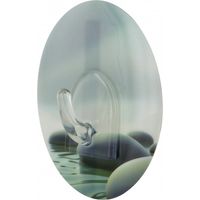 Gancio in silicone H.100mm, W.60mm, Th.18.7mm, immagine del ciottolo, 1 pezzo.