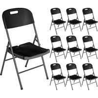 10er-Pack Klappstühle mit Griff, 47 x 58 x 87 cm, Thinia Home