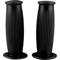 Paire de 1 pouce 25/28mm Universel Moto Vintage TPU Poignée Guidon Grip Noir