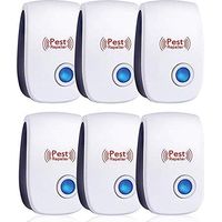 Ultrasonic Repellent, Ultrasonic Mouse Pack of 6, Ultrasonic Mouse and Rat Effective Against Mice, Rats, Flies, Mosquitoes, Pests, Spiders, Cockroaches, Safe and Non-Toxic