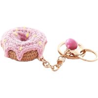 Donut Woolen yarn Keychain Pendant Car Bag Charm, Keychain Keyring Holder for Women