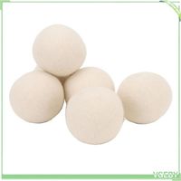 Fafeicy Boule d'assouplissant Boules de séchage de laine réutilisables, 6 pièces, séchage parapharmacie pluie 8 7,5 cm / 3 pouces