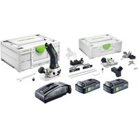 Festool MFKC 700 EB-Basic Akku Modul Kantenfräse 18 V 8 mm Brushless + 2x Akku 4,0 Ah + Ladegerät + Zubehör Set + Systainer