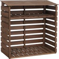 Abri à bois HWC-Q16, étagére pour bois de chauffage, abri à bois, support pour bois de sapin MVG 121