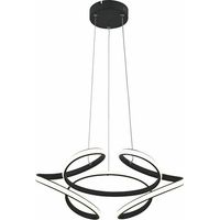 Suspension LED Narida 40W Ø50 noire acrylique Reality