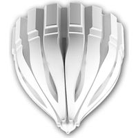 Rosace Profhome 156511F Élément décoratif Motifs architecturaux musulmans style marocain Arabesques orientales blanc Ø 8,6 cm