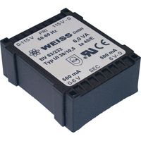 Weiss Elektrotechnik 83/235 Transformateur pour circuits imprimés 1 x 230 V 2 x 12 V/AC 6 VA 250 mA
