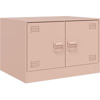 Table basse Table de salon Table de café rose 67x50x44 cm acier