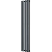 Omeara - Anthracite Designer Radiator H1600mm x W290mm Single Panel - Feet Included