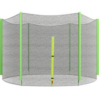 Rouge de sécurité toile élastique Ø244 anti-UV extérieur porte crème 6 poteaux rectos vert