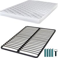 Matelas mousse + Sommier métal C220 120x190 Marly - Hauteur 15 cm - Soutien ferme