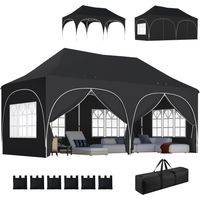 Outsunny 3 x 6m Pop Up Gazebo with Sides, Peak Top Garden Party Tent Marquee