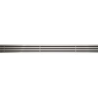 Rejilla lineal de acero inoxidable mate de 860 mm, clase APZ K3, capacidad de carga de 300 kg.