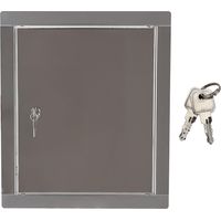 KOTARBAU® Trappe de Visite - Acier Inoxydable - 20x20 cm - Argent - Trappe de Visite Plafond - avec Serrure et 2 Clés - Pour Intérieur Extérieur - Résistante à la Corrosion