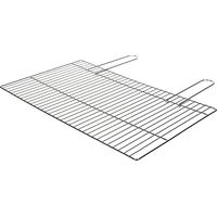 Grille de barbecue rectangulaire 67 x 40 cm – Acier chromé – Poignées rabattables pour un rangement facile – Pour cuisson barbecue et fumoir – Ruecab