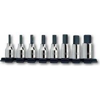 USAG 234 1/2" N/S8 U02342510 SERIE DI 8 CHIAVI A BUSSOLA PER VITI CON ESAGONO INCASSATO