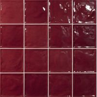Carrelage zellige rouge brillant 15x15 cm – Effet Pompei – Pour pièces de vie audacieuses – Apporte chaleur et énergie – El Barco
