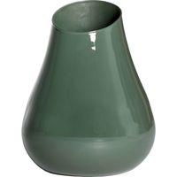 Vase contemporain en verre vert design élégant pour décoration - Vert intense translucide
