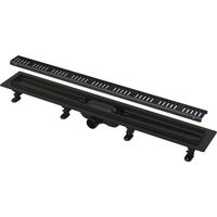 Caniveau de douche 850 mm avec grille, noir mat (APZ10BLACK-850M)