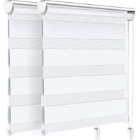 Vounot – Lot de 2 stores enrouleurs jour-nuit 100x150cm – Installation sans perçage ou avec – Tissu 100% polyester – Accessoires inclus