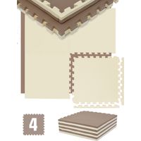 4 cm Tapis de Sol Sport - 1m² Tapis Fitness - 4 Dalles 50x50cm