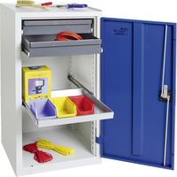 Stumpf Gabinete para herramientas y materiales Serie 3000 gris claro / azul genciana + 2 cajones 100 mm + 1 estante extraíble - 3001274