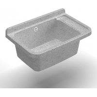 Bassin mural en résine thermoplastique 60L x 40P x 25H cm – Résistant aux acides et détergents – Kit de fixation murale inclus – Mongardi