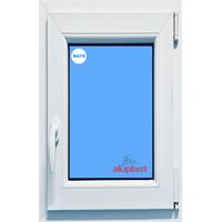 Ventana PVC 600x1000 Blanca Oscilobatiente Derecha Vidrio Mate