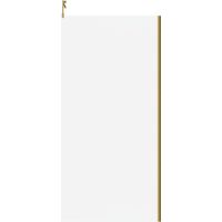 Colore 8mm Clear Glass Brushed Brass 1850mm x 1000mm Walk In Shower Screen including Wall Channel and Support Bar