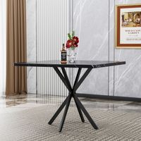 Table à manger carrée style Mid-Century pour 4 à 6 personnes, gain de place