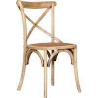 Biscottini – Chaise Thonet vintage en bois massif et rotin – Dimensions 47x52x86 cm – Confort durable pour salle à manger et cuisine