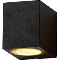 Applique Murale LED IP44 Rectangle pour Ampoules GU10 - Noir - SILUMEN