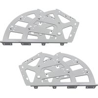 Charnières de tiroir pour meuble à chaussures à trois niveaux, cadre rabattable, accessoire de remplacement pour meuble à chaussures, 2 paires, gris