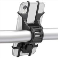 BRAVIX Support Téléphone Vélo Universel Silicone Porte-Téléphone de Vélo pour iPhone Samsung Huawei et 4.5-7.0 Pouces Smartphones Idéal pour Montagne Vélo Moto Poussette et Golf Trolley Noir