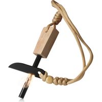 CampFeuer Feuerstahl mit Messer, Notfallausrüstung, Survival Set, Feueranzünder für Campingausflüge