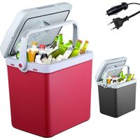 Arebos – Glacière électrique 25 L pour voiture – Refroidit jusqu'à 20°C en dessous de l'ambiante – Maintient au chaud à 50°C – Câble 12V et 230V