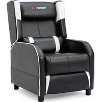 GTFORCE RANGER X FAUX LEATHER GAMING SEAT RECLINER ARMCHAIR SOFA RECLINING CINEMA CHAIR WHITE