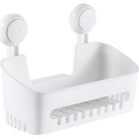 Panier de douche Étagère à épices Organisateur de salle de bain Panier de rangement DIY Sans perceuse Aspirateur amovible Ventouse Étagère murale pour shampoing et articles de toilette Cuisine Salle d