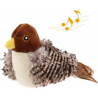 Interaktives Katzenspielzeug – Elektronisches Vogelgezwitscher – Weiche Federn zur Spielanregung – 40 g, 14,5 x 7 x 5,5 cm