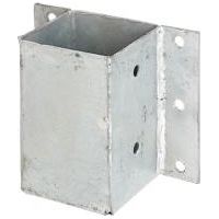 Winox – Support mural pour poteau 9x9 cm – Acier galvanisé – Fixation par vissage – Dimensions 150x175 mm – 6 trous de Ø 10 mm