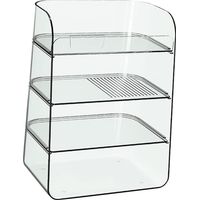 Étagère cosmétique lumineuse de luxe à plusieurs niveaux, étagère de maquillage transparente pour salle de bain ou chambre