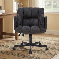 Chaise de bureau ergonomique pivotante avec roulettes et accoudoirs rabattables Chaise de bureau large avec soutien lombaire à air, jusqu’à 150 kg