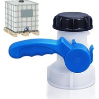 1000-liter plastic tank valve, IBC adapter, universal IBC adapter, for drain valve, rainwater tank, barrel, water tank 75 mm, DN 50--BIEMMEDUE
