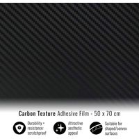 Pellicola Adesiva per Wrapping Carbonio - Dimensione: 50 X 70 CM