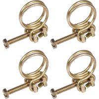 4x Collier de serrage double fil en métal zingué Gaine Tuyau Câble Tube Fixation Electroménager Ventilation Serre-joints, 50 - 55mm