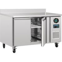 Table Réfrigérée Négative 282 litres - 2 Portes avec Dosseret - Polar
