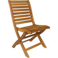 Set 2 Sedie Pieghevoli in Legno di Acacia 56 x 60 x H 90 cm