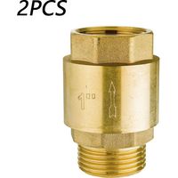 2PCS Messing-Rückschlagventil, 1-Zoll-Einlass- und Auslass-Rückschlagventil mit Gewinde, geeignet für Wasserleitungen, Wasserzähler, Warmwasserbereiter